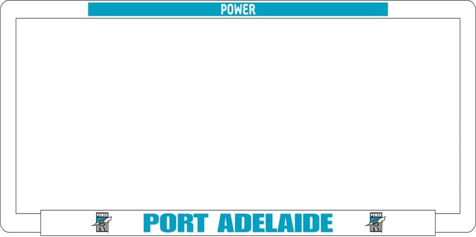 2X Official AFL Port Adelaide Car Number Plate Frame Cover Surround image number 1
