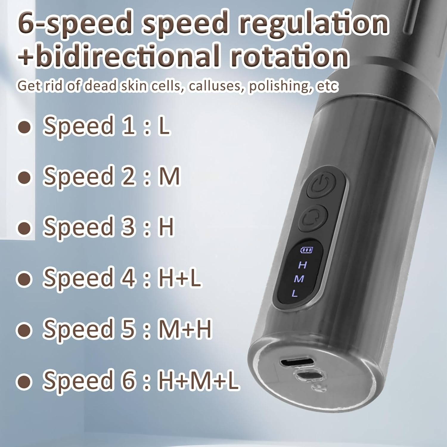 Electric Feet Callus Removers, Portable Electronic Foot File Pedicure Tools, Adjustable Speed LED Display Electric Callus Remover Kit, Professional Pedi Feet Care Perfect for Hard Cracked Dry Skin image number 1