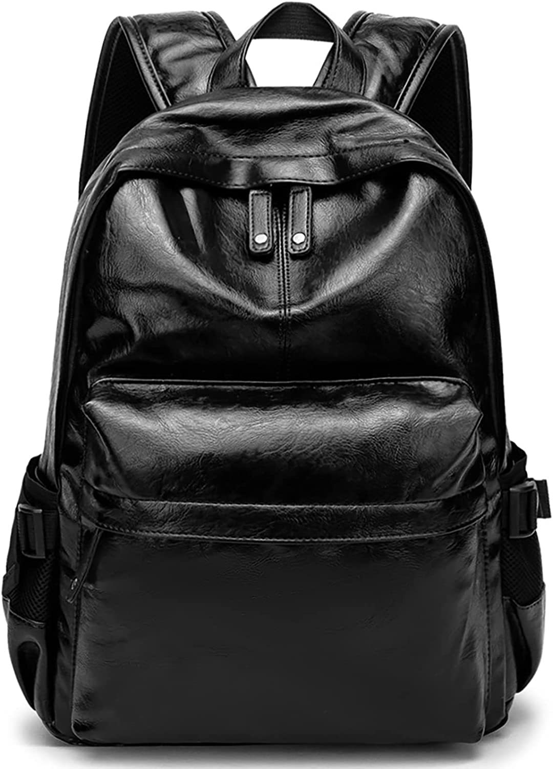 Leather Laptop Backpack for Men Wowen, School College Bookbag Casual Travel Daypack