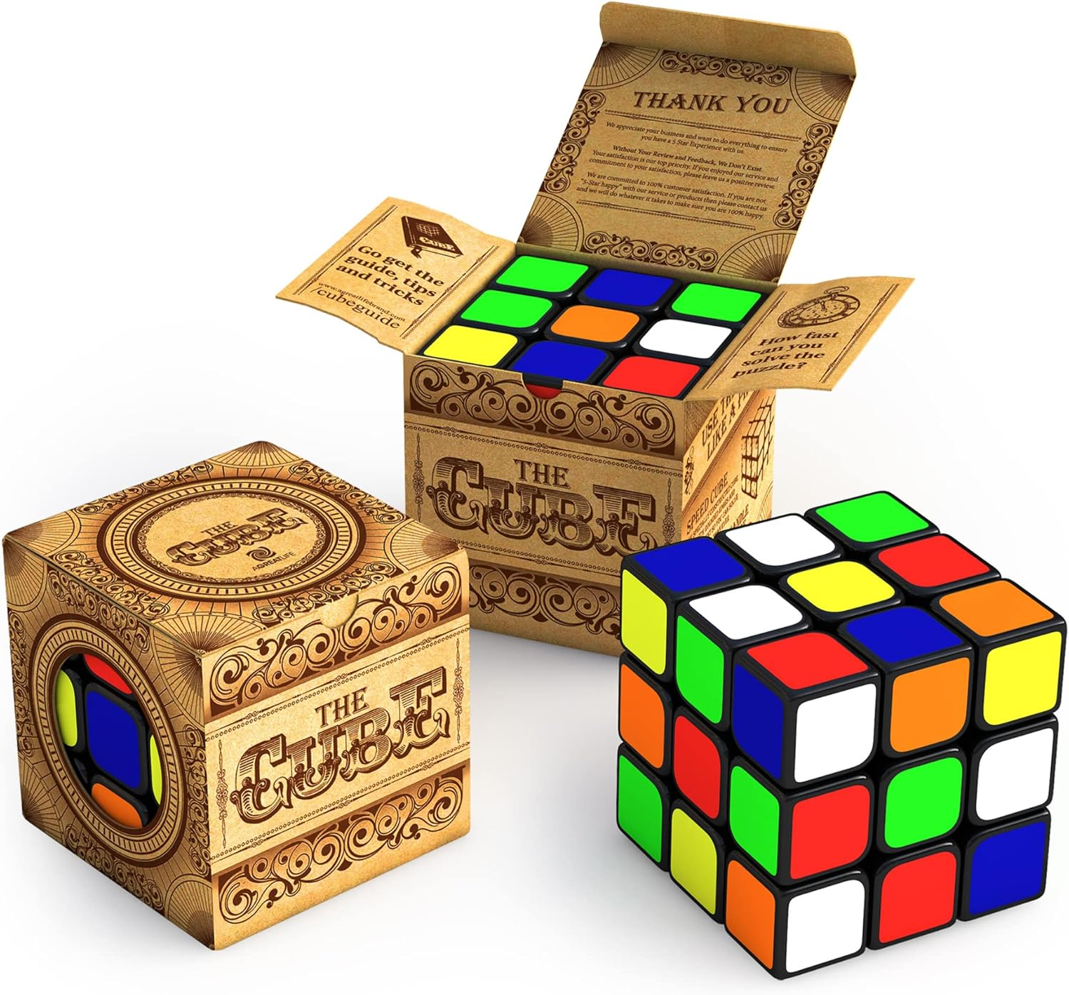 Agreatlife Buttery Smooth Durable with Vivid Colors Rubix Cube | More Precise and Turns Quicker Speed Cube 3X3 for Pro and Beginners Brain Teaser | Enjoy This Magic Cube Puzzle Box image number 2
