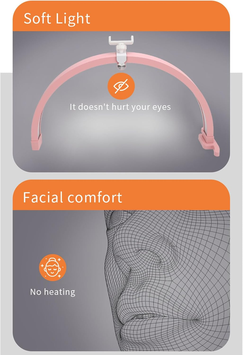 Half Moon Light for Nail Desk, 22 Inch 20W Foldable Half Moon Nail Desk Lamp, Nail Tech Light with Phone Holder, 3200 to 5600K Lash Light Led for Beauty/Eyelashes/Crafts (AU)