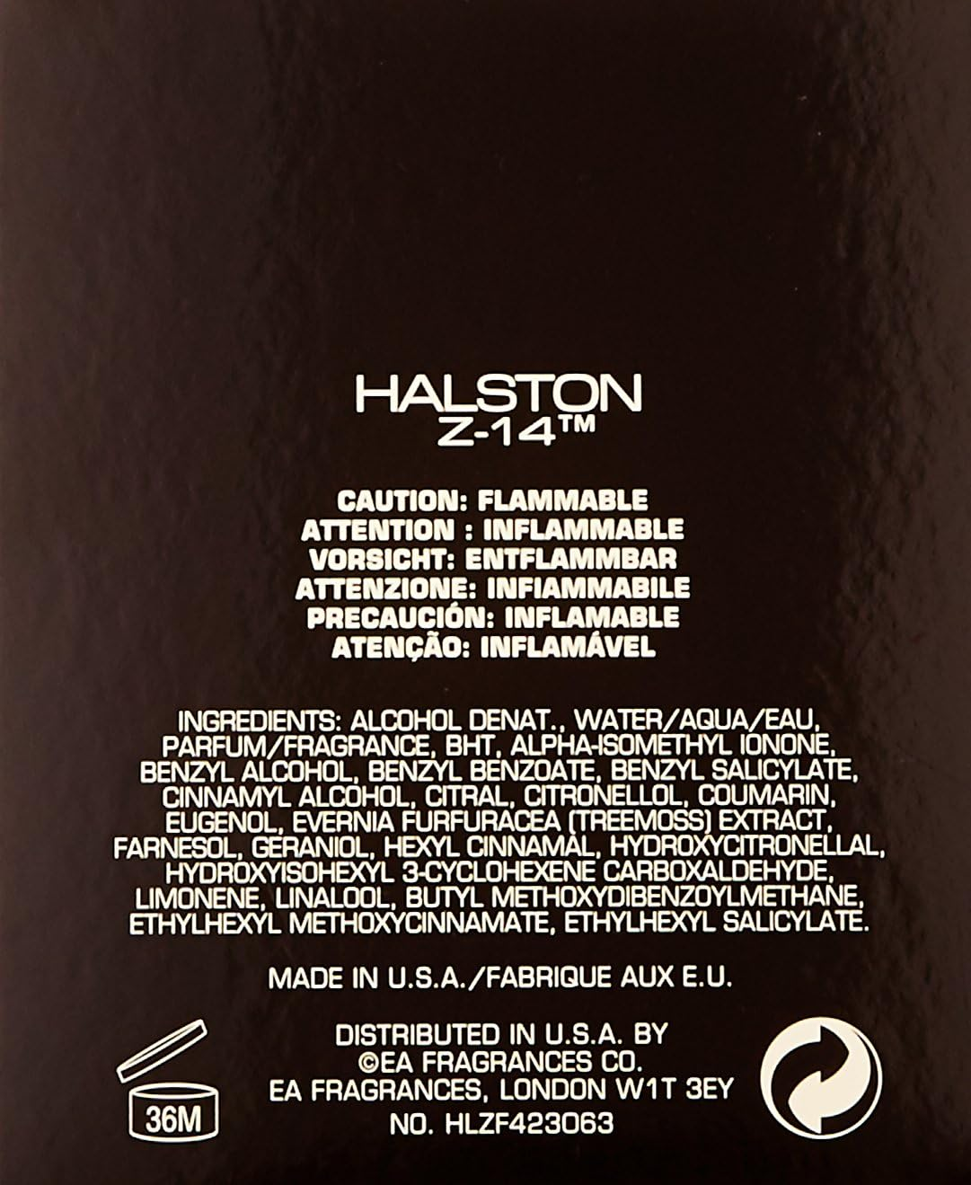 Halston Z-14 Men Cologne Splash, 70Ml image number 1