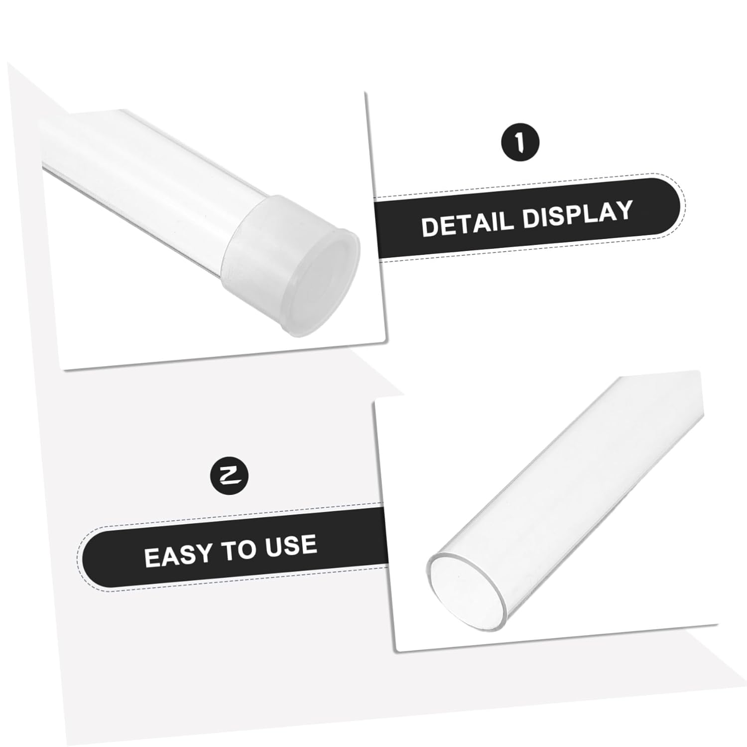 ULTECHNOVO 10Pcs Thermometer Storage Tubes Transparent Plastic Protective Cases for Thermometers Compact Dustproof Organizer for Home Clinic Travel image number 3