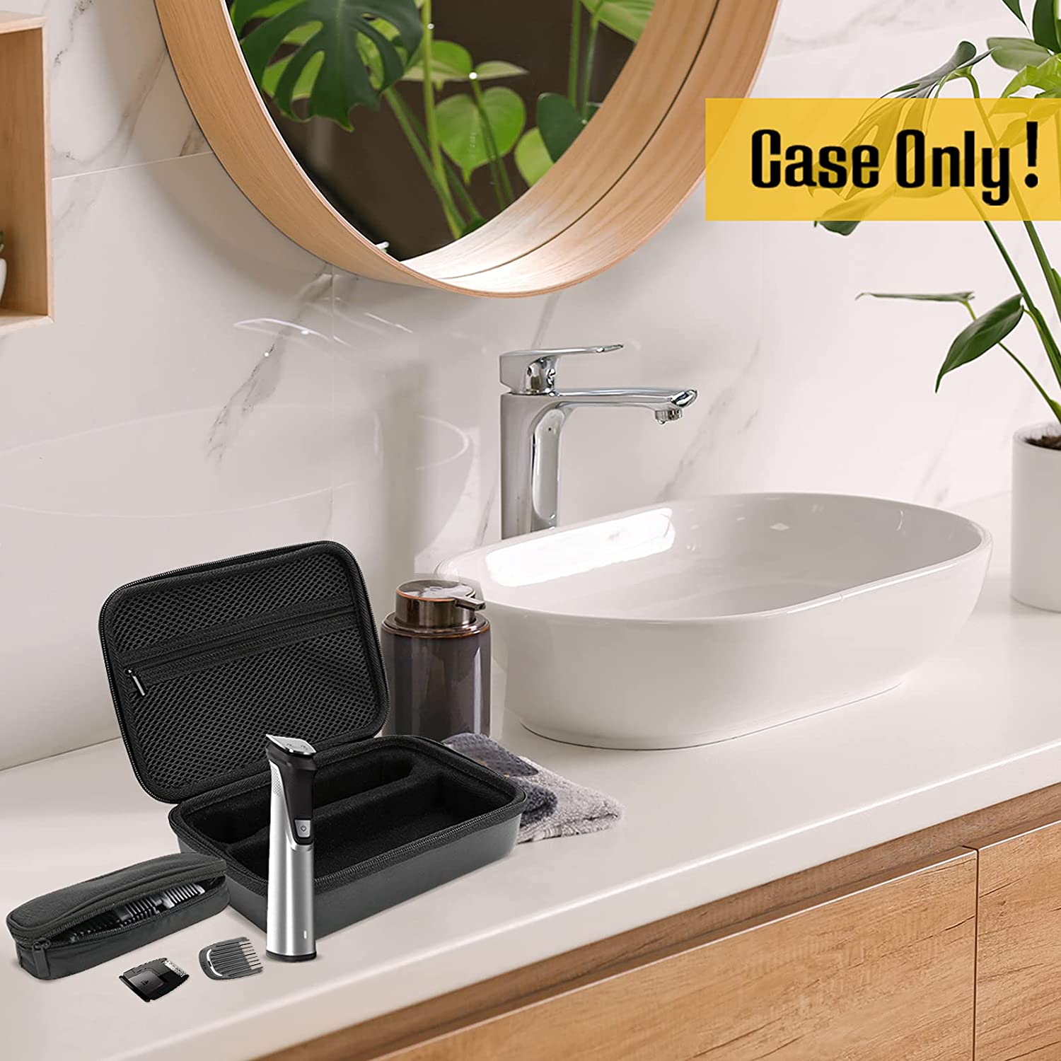 Procase Hard Travel Case for Philips Norelco Multigroom Series 7000 MG7750/49 MG7770 MG7790 MG7791/40 Men'S Electric Trimmer Shaver and Attachments -Black image number 4