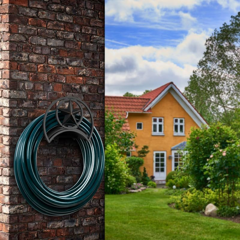 GOFORWILD Garden Hose Holder, Decorative Hose Butler Sturdy Water Hose Rack, Durable Wall Hose Hanger, Holds 125-Feet of 5/8-Inch Hose, Hose Reel, Made of Gauge Steel (9.8) image number 4