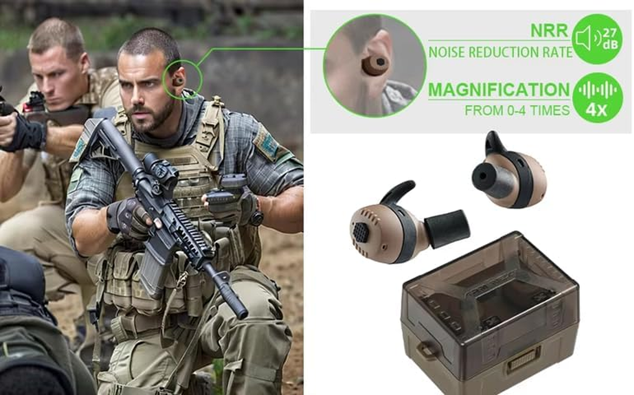 Omana Arm Next Totems Electronic Shooting Earplugs Noise Canceling Hearing Protection Earmuff for Hunting/Tactical Shooting/Military/Music Events - Black image number 2