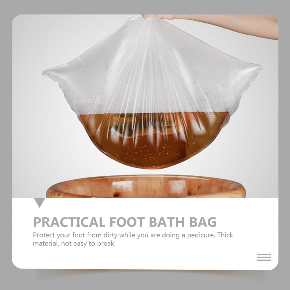 SOLUSTRE 160Pcs Disposable Foot Tub Liner Bath Basin Bags Bath Bucket Pouches for Foot Soak Bath Pedicure Spa Hotel Home image number 3