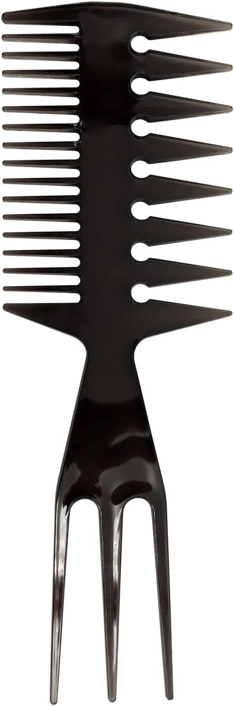 Losaria Hair Pick Comb, 3 in 1 Fish Tail Bone Shape Professional Stylist Comb, Amber (Hairdressing Salon, Home Personal Application, All Kinds of Hair Styling)