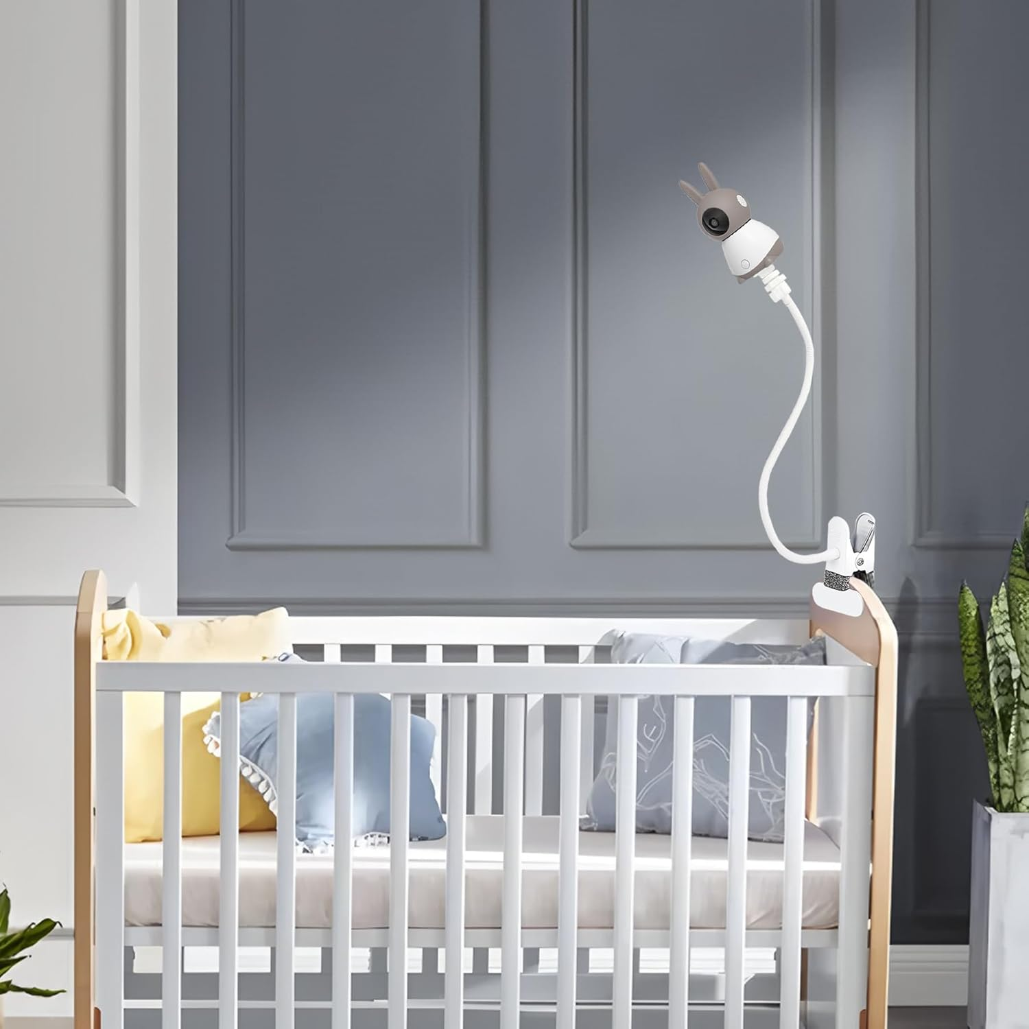 JAMYOK Baby Monitor Mount Holder Compatible with BOIFUN Baby 2S/5S/6T, Iegeek &lrm;Baby 1T, DEATTI BM101-M, 16 Inches Flexible Clip Clamp Mount without Tools or Wall Damage - Multi image number 2