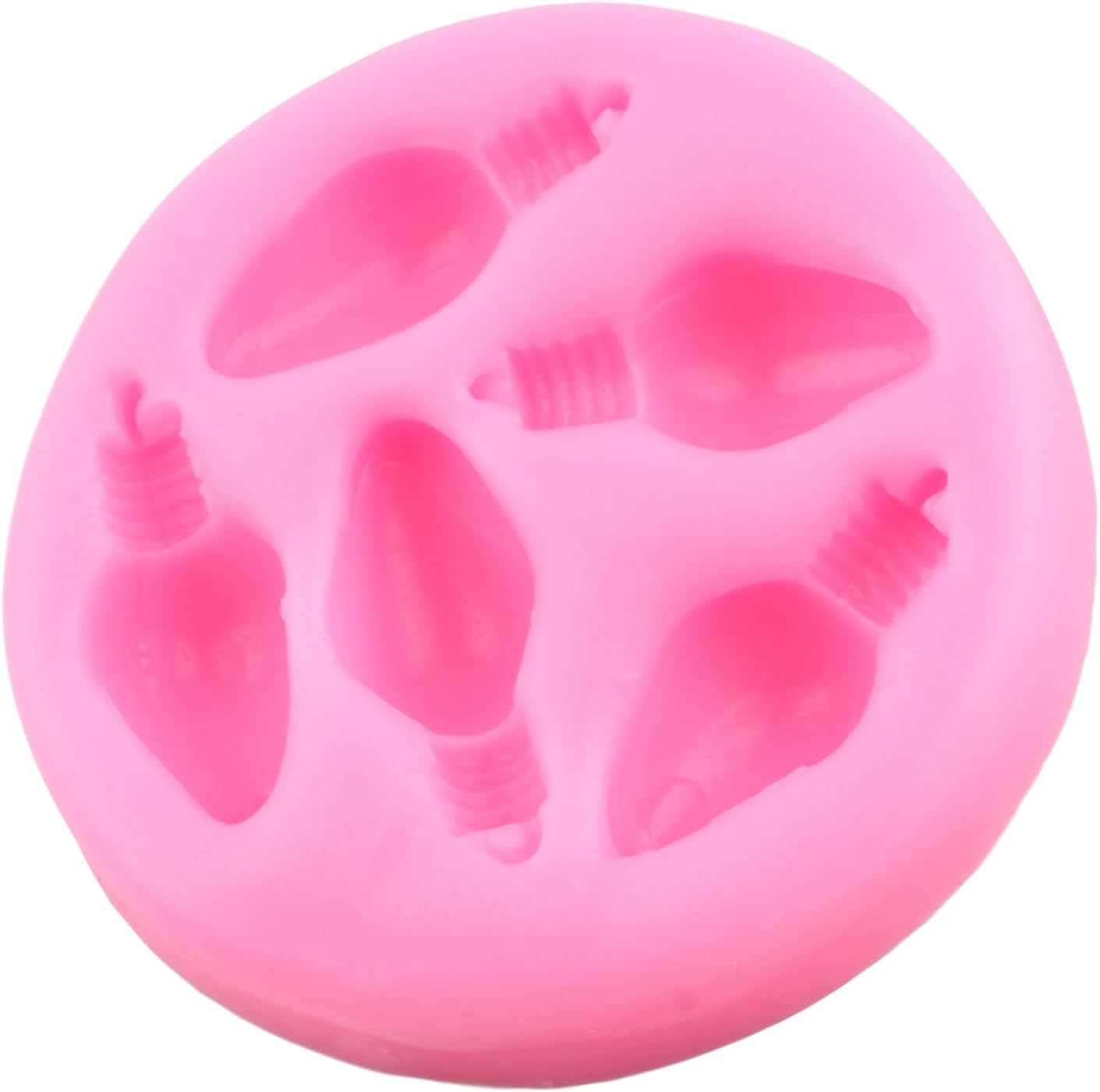 Light Bulb Silicone Mould Christmas Light Bulb Chocolate Fondant Moulds for Cupcake Topper Cake Decoration Polymer Clay Candy Gum Paste image number 5