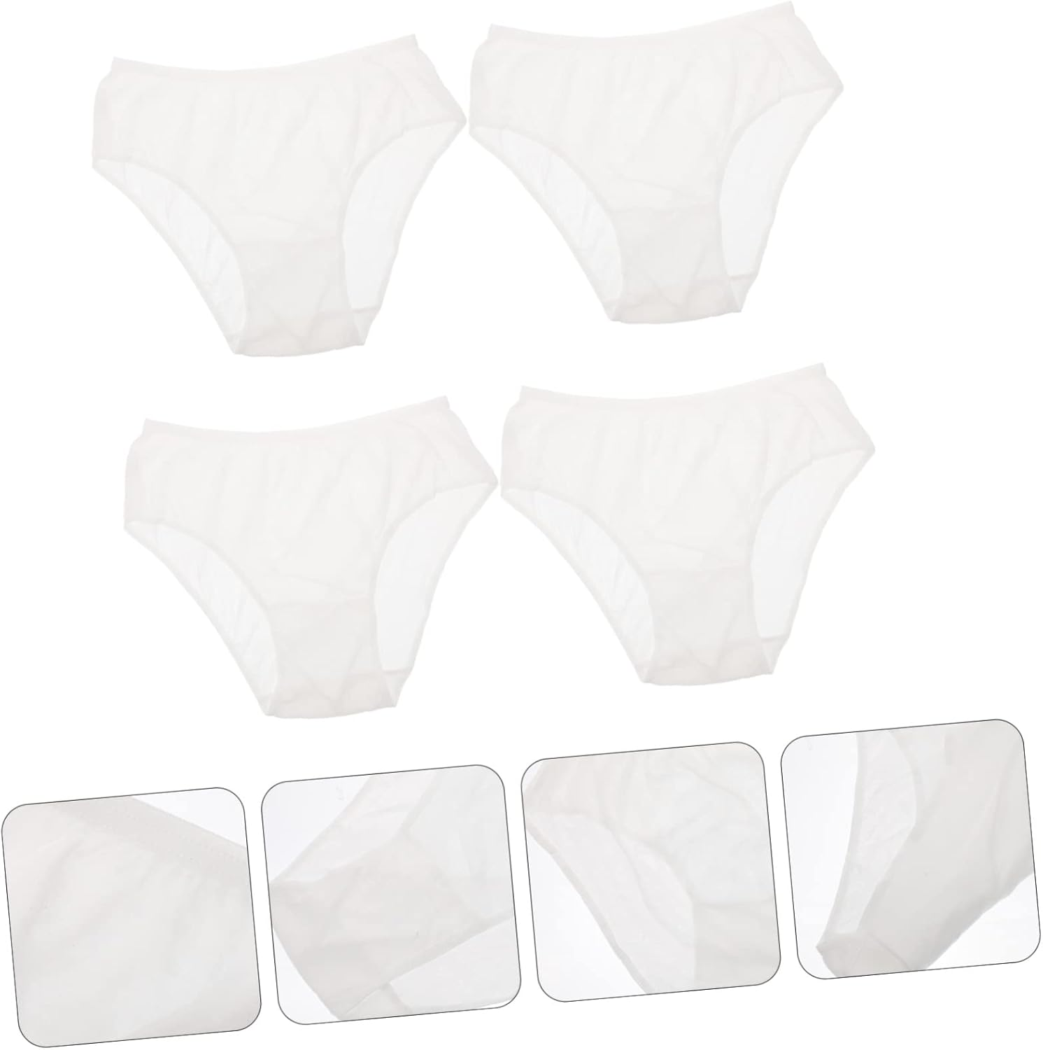 LIFKOME 4Pcs Disposable Maternity Underwear Women Pure Cotton Breathable Postpartum Pants White XXL Size Portable Moisture-Absorbing Period Panties image number 6