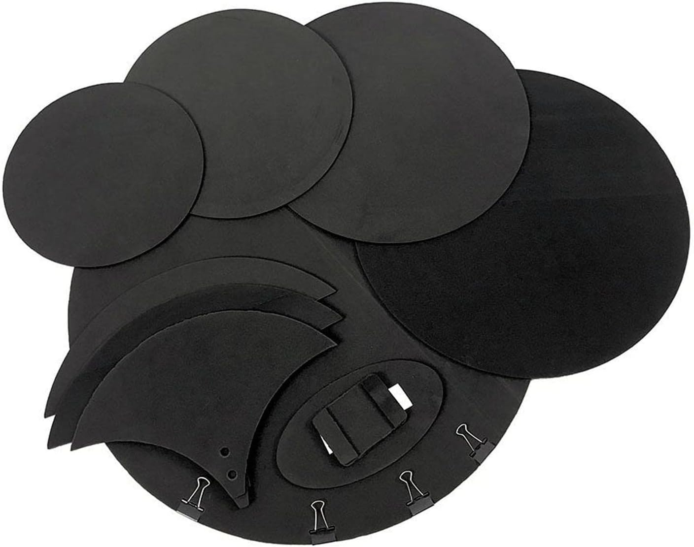 10X Bass Drum Five Drums Three Cymbals Drum Mute Pad Reusable Drumming Practicing Pad Dampener 10Inch, 12Inch, 13Inch, 16Inch, 22Inch Soft Tone Control for Rehearsal Performance image number 1