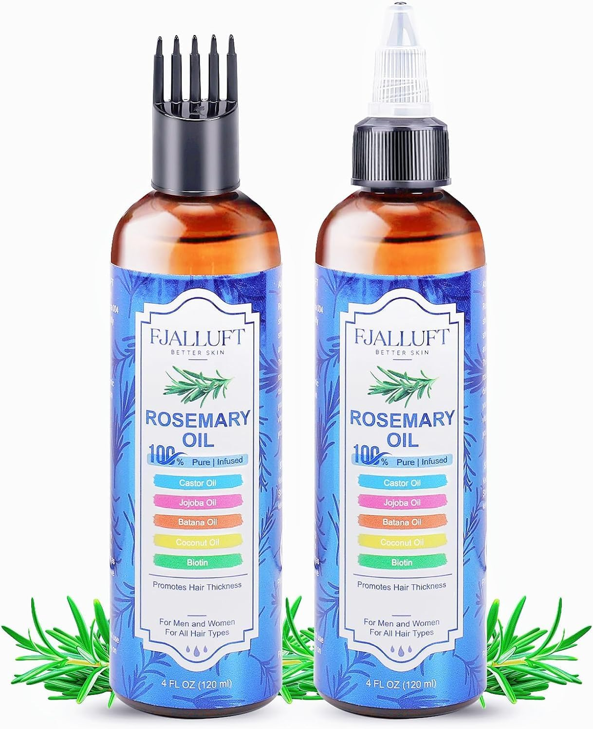 Rosemary Oil for Hair Growth: 4 Oz Hair Thickening and Strengthening with Castor Oil Jojoba & Biotin for All Types - Hair Serum for Women & Men Monthly Supply image number 5