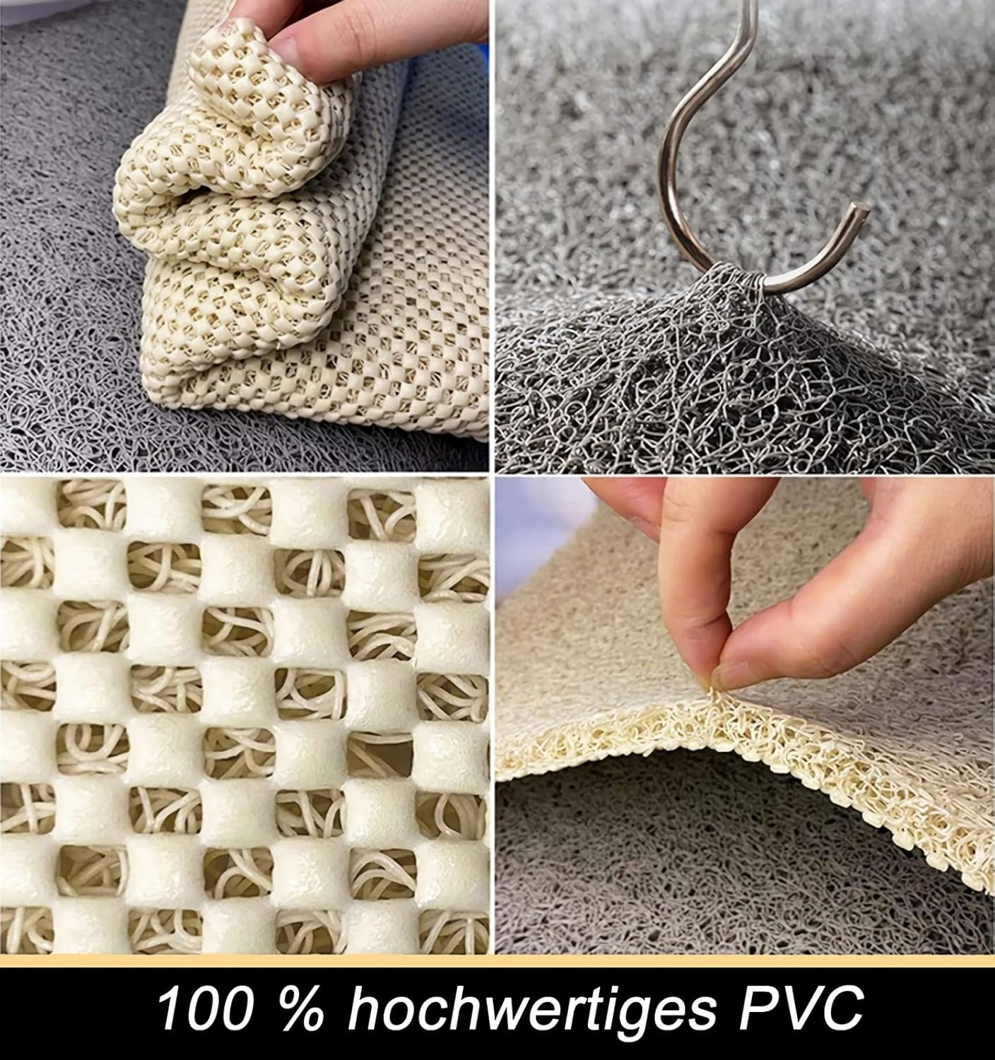 Non-Slip Shower Mat Bathtub Mat with Drain Soft on Feet PVC Loofah Shower for Bathroom Wet Area Quick Drying Comfort Shower Rugs (24&rdquo;&times;16&rdquo;) image number 3