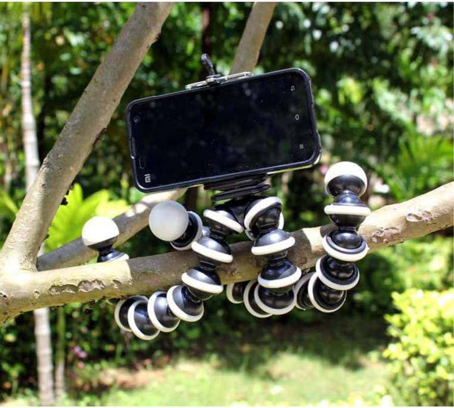 Octopus Flexible Phone & Camera Tripod, Travel Portable Anti-Slip Robust Mini Tripod, Compatible with Smartphones, Action Cameras, Ipad &ndash; Haheihei image number 1