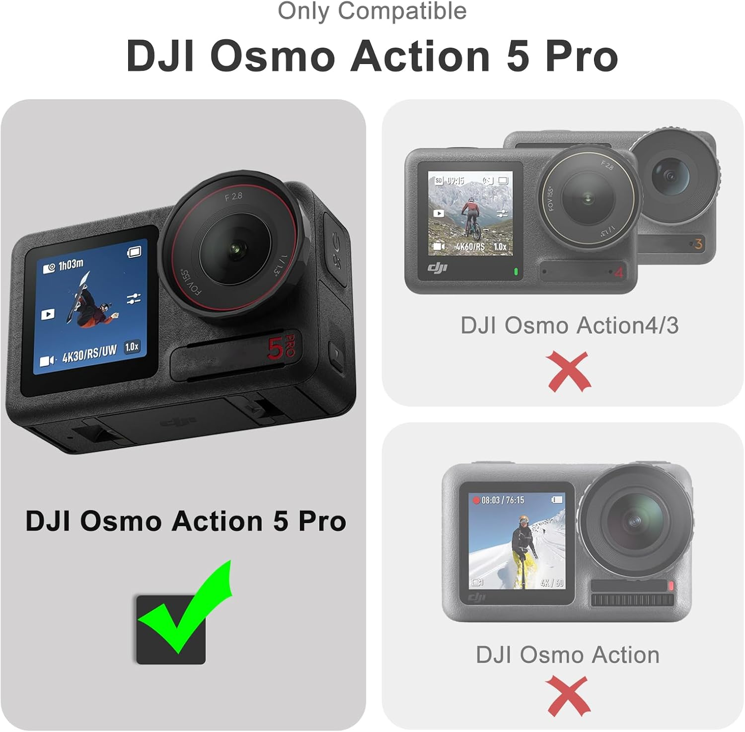 Fitstill [10Pcs] LCD Screen Protector with Silicone Lens Cap Appliable for DJI Osmo Action 5 Pro,Osmo Action 5 Pro Action Camera Accessories,Ultra HD 9H Hardness,Scratch Resistant Bubble-Free image number 4