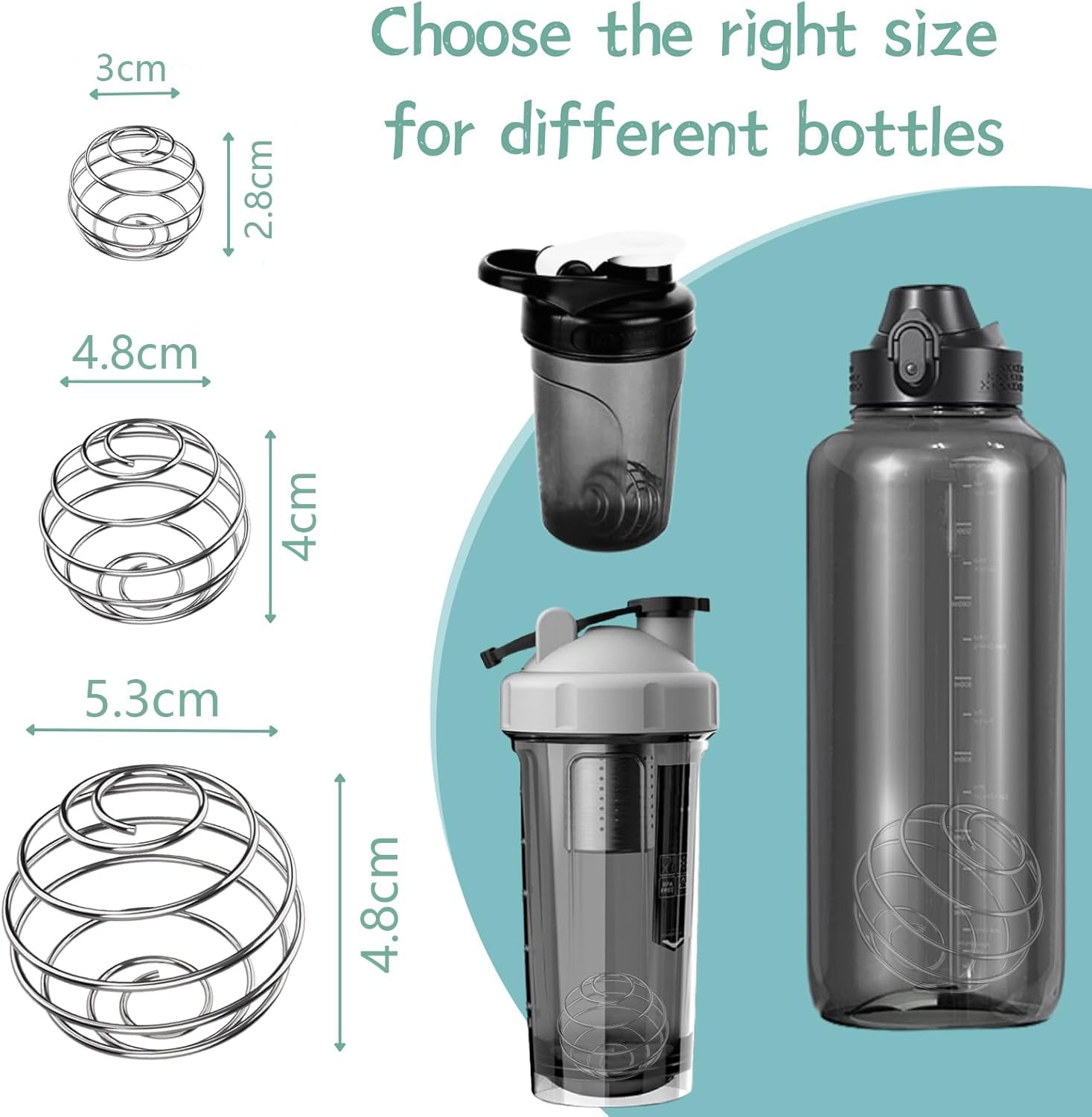 6 Pcs Shaker Balls, 304 Stainless Steel Mixing Balls for Protein Shakes Formula, Blending Balls for Mixer Bottles image number 4