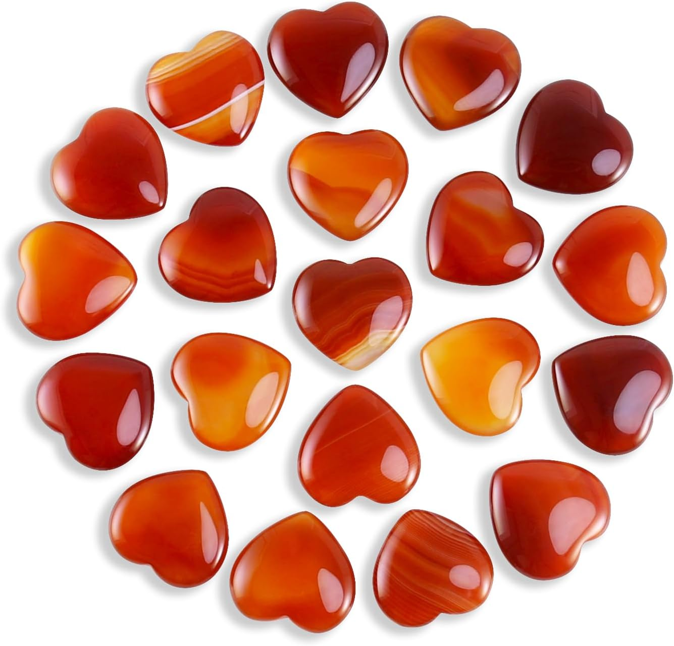 Tumbled Polished Natural Amethyst Stones and Crystals Heart Stones, Crystals and Healing Stones Quartz Bulk for Wicca, Reiki, Healing Energy, Chakra Stones, Witchcraft Supplies(20Pcs)