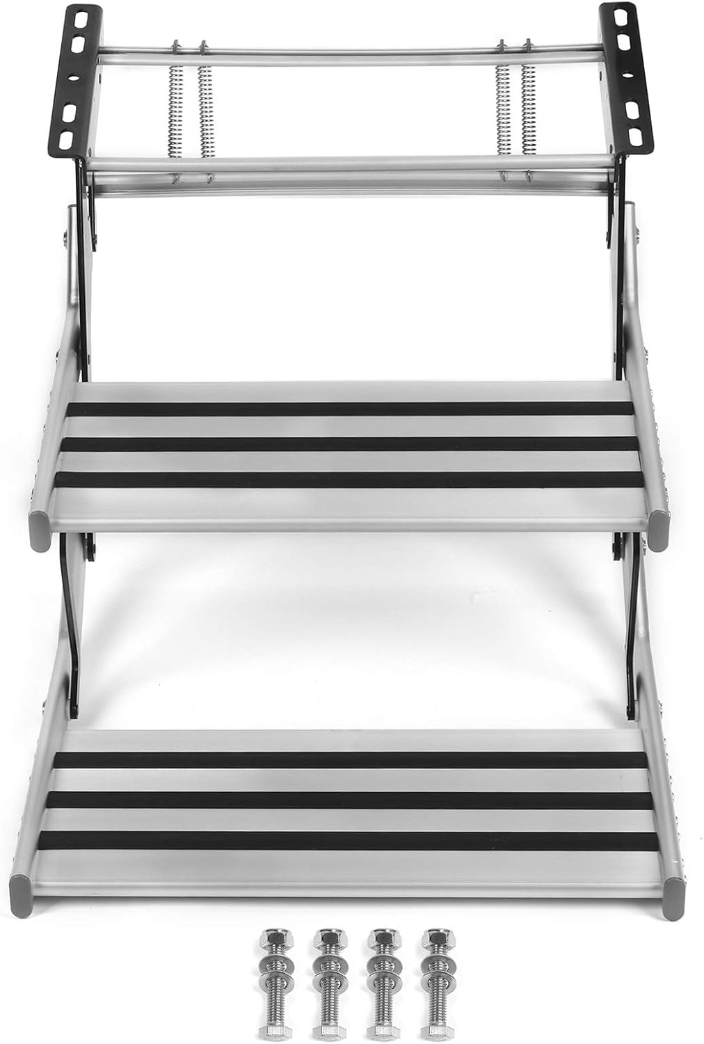 Aluminium Alloy RV Step, Caravan Accessory Fold Out Entry Step Double Steps for Rvs and Motorhomes for RV and Other Modified Vehicles image number 2