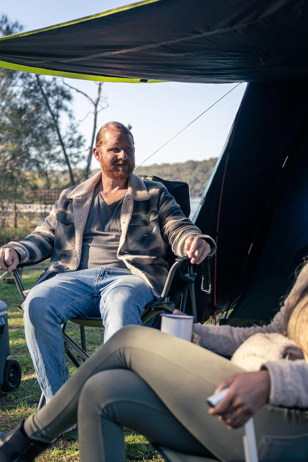 Coleman Swagger Chair | Outdoor Camping Chair, Lightweight Beach Chair, Foldable, Black/Green image number 4