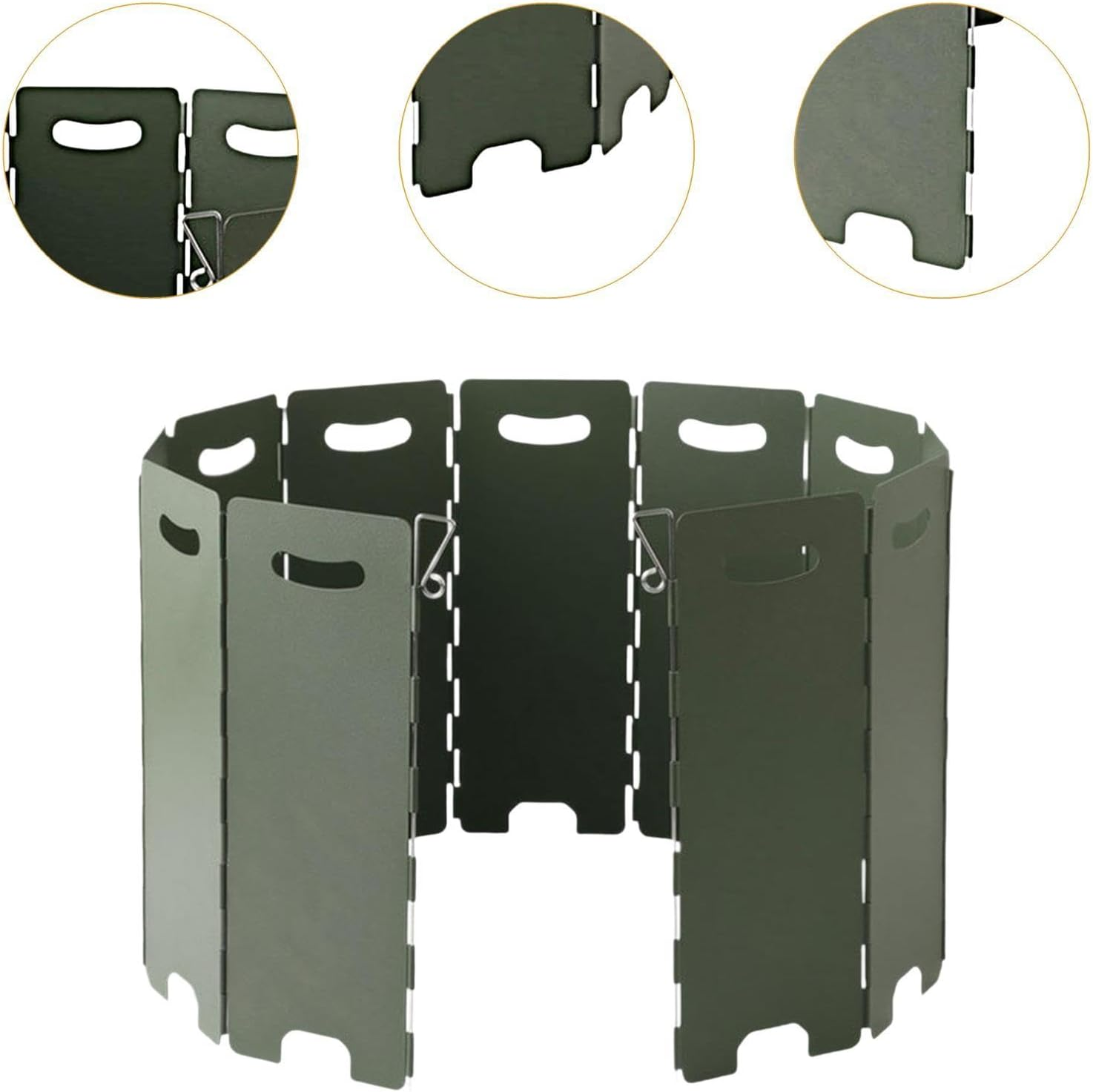 Eigell Camping Windscreen with Storage Bag Windshield for BBQ Barbecue Picnic