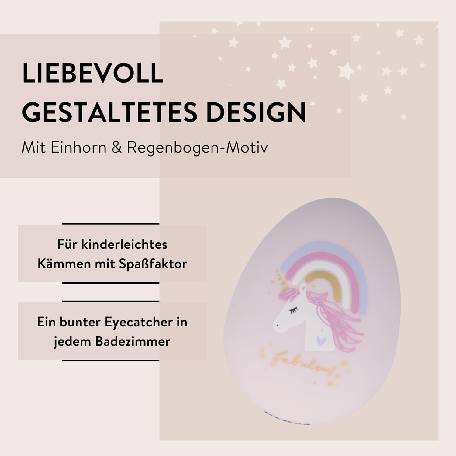 PARSA Beauty Basic Untangler Child Unicorn/Rainbow image number 4