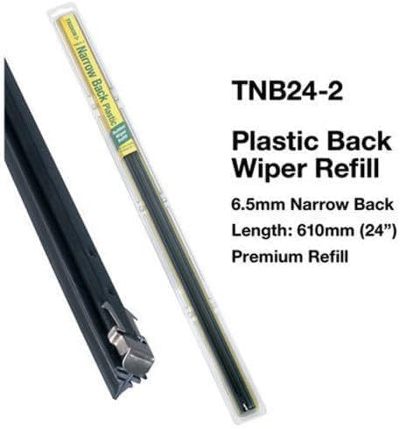 Tridon Narrow Plastic Back Wiper Refill (Pack of 2), 24 Inch Length image number 1