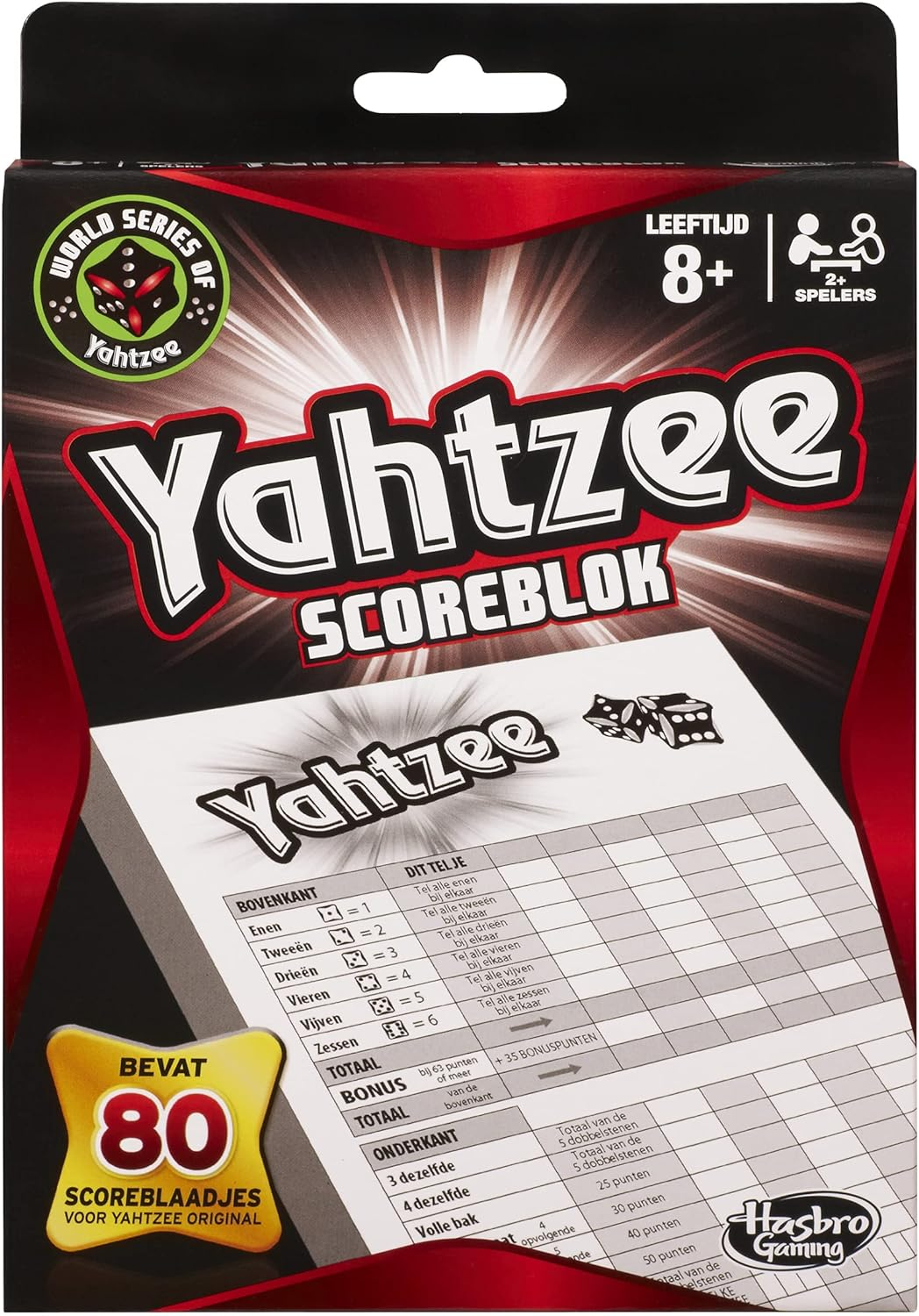 Hasbro HSB06100 Yahtzee Score Pads Red 12 Inches image number 3