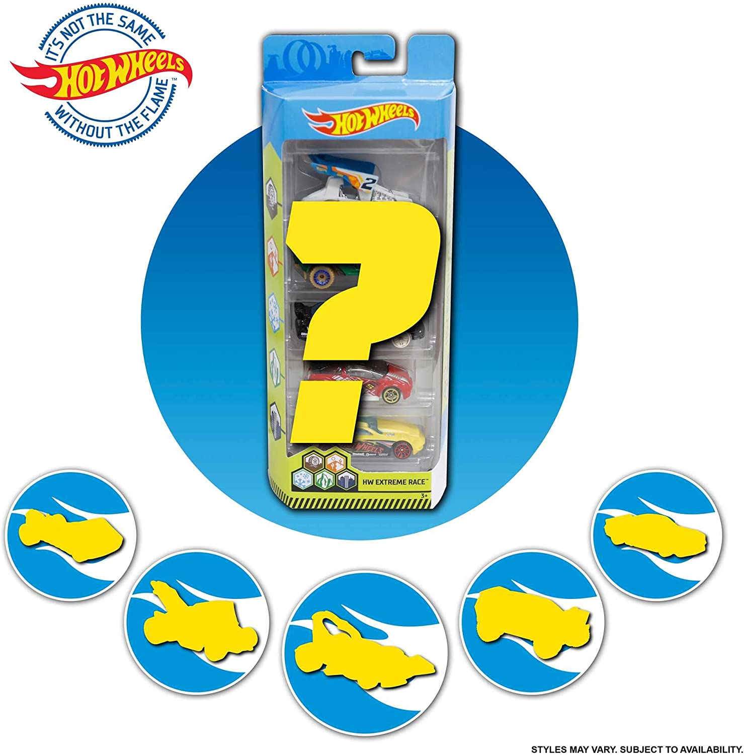 Hot Wheels 5-Car Pack Assortment image number 1