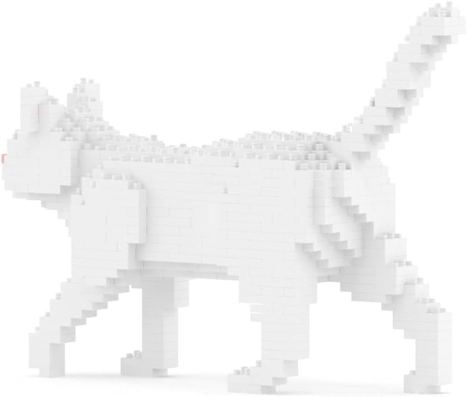 JEKCA White Cat Mini 01S | Plastic Building Blocks | Age 14+