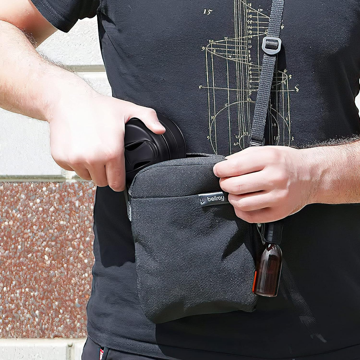 2PACK Collapsible Coffee Cup, 16 OZ 480Ml Silicone Folding Camping Mug, Leak Proof BPA Free Portable Sport Bottle with Lids for Hiking, Microwave & Dishwasher Safe (Black)