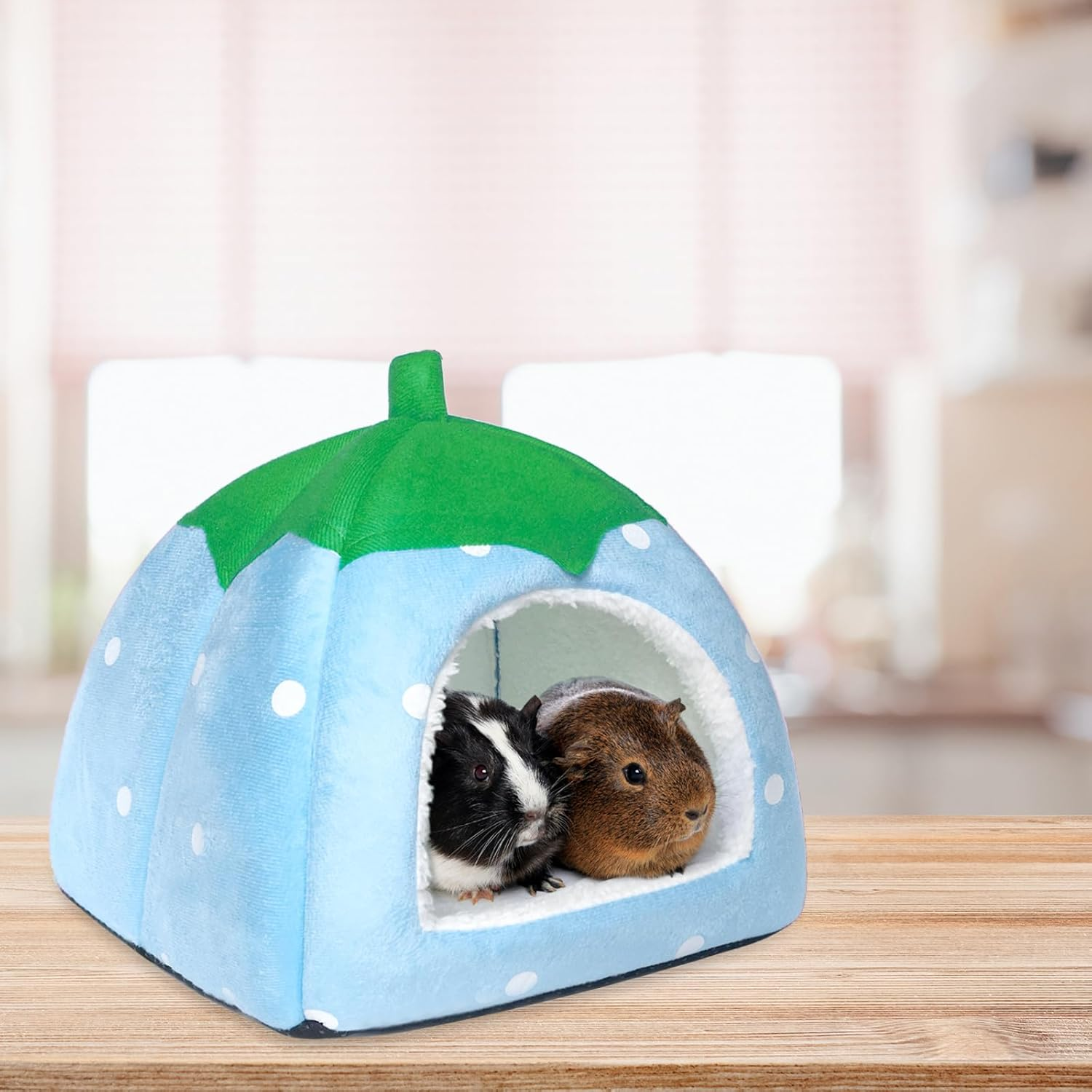 2 Pack Rabbit Bed Washable Bunny House and Hideout Indoor Cave Bed Hideaway for Guinea Pigs Dwarf Rabbits and Other Small Animals image number 5