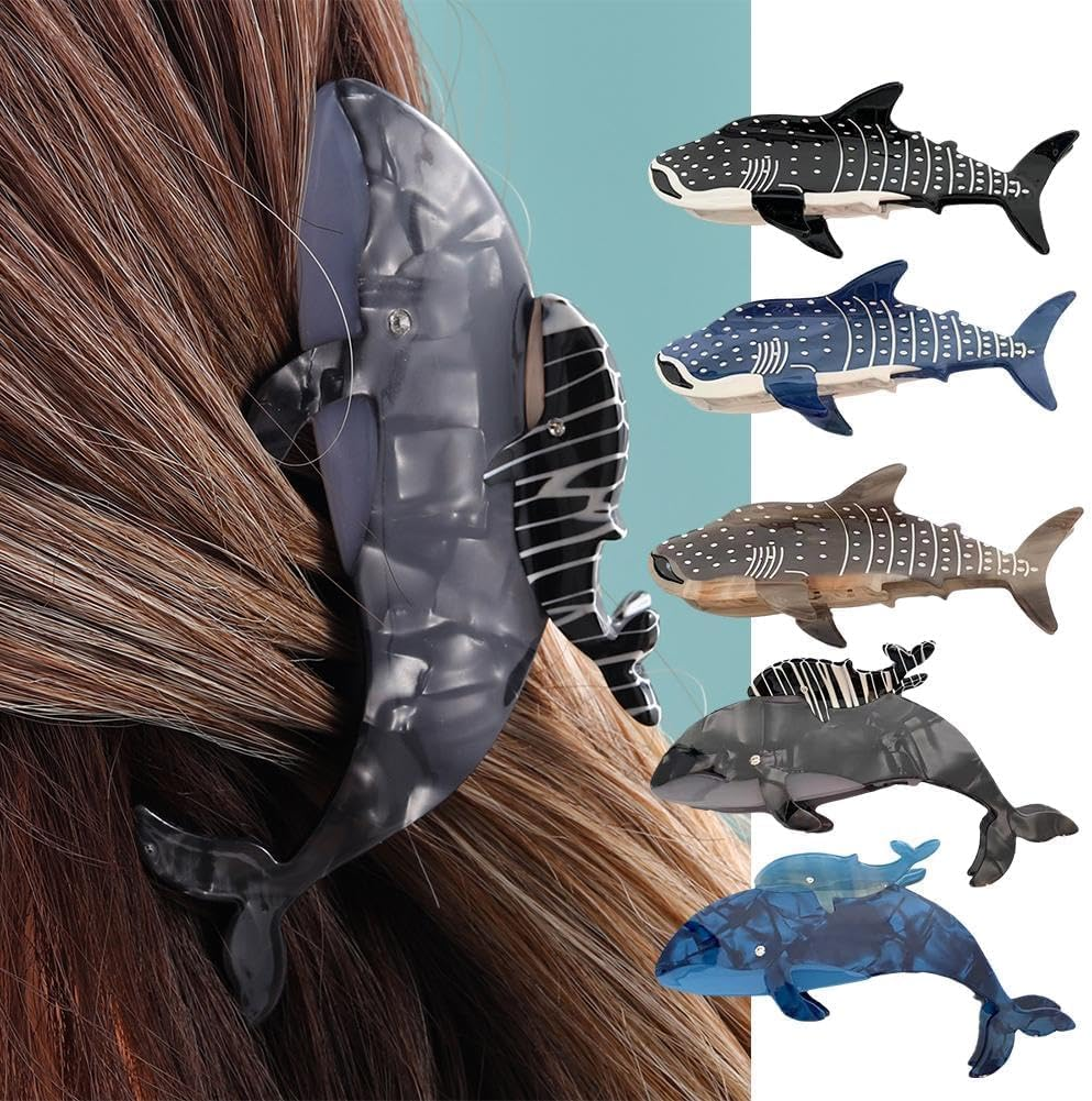 Blue Shark Whale Shark Hair Clip Animal Shape Jaw Clips Hair Styling Accessories Hair Clips Hair Accessories image number 6