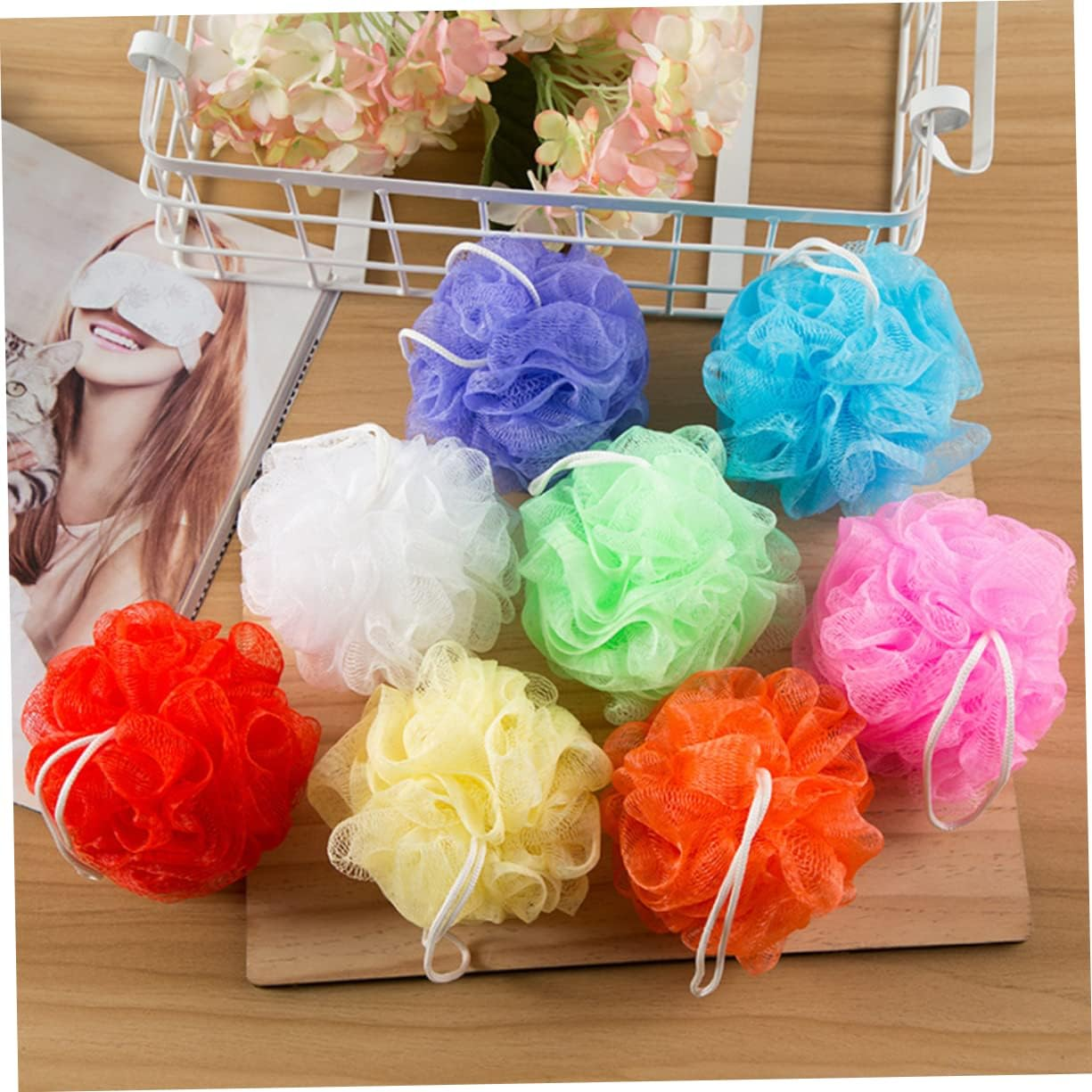 16Pcs Soft Mesh Bath Exfoliating Shower Sponges for Gentle Skin Care Multi-Color Body Wash Scrubbers Bathroom Accessories for Cleaning and Soothing Skin image number 6