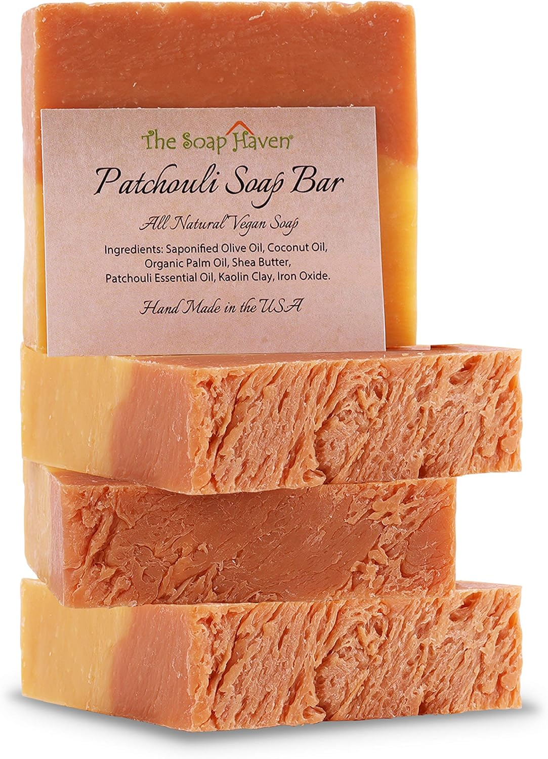 HIMALAYAN SALT SOAP BARS with Sea Salt & Shea Butter (4 Bars, 4.5Oz Each) - Handmade in USA with ALL NATURAL, NON-GMO, Unscented Ingredients.
