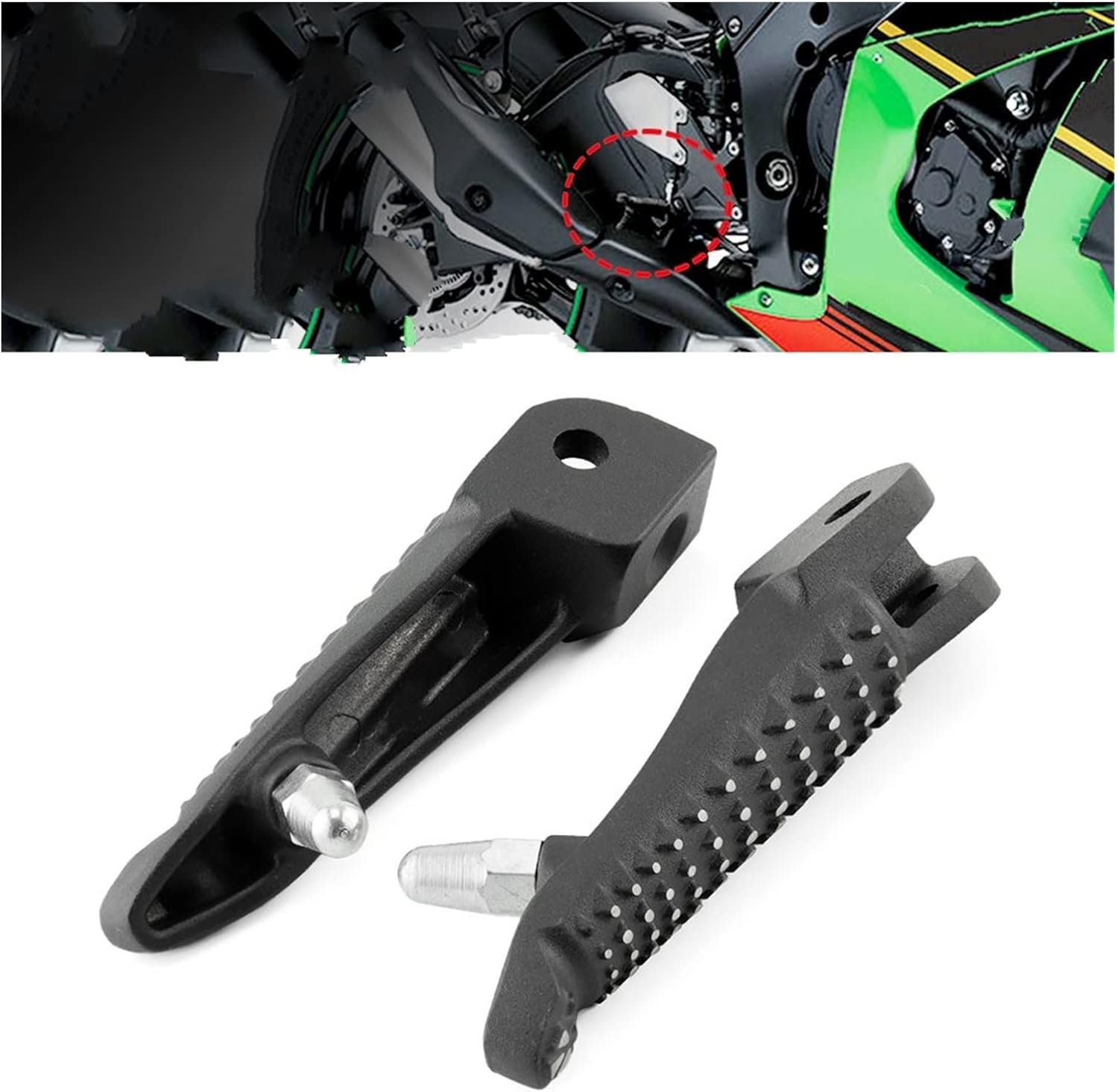 Motorcycle Accessories Rider Foot Pedal Bike for Kawasaki Z400 for Ninja 400 ZX-10R ZX10R 2019-2020 ZX 10R Front Footrest Foot Pegs image number 4