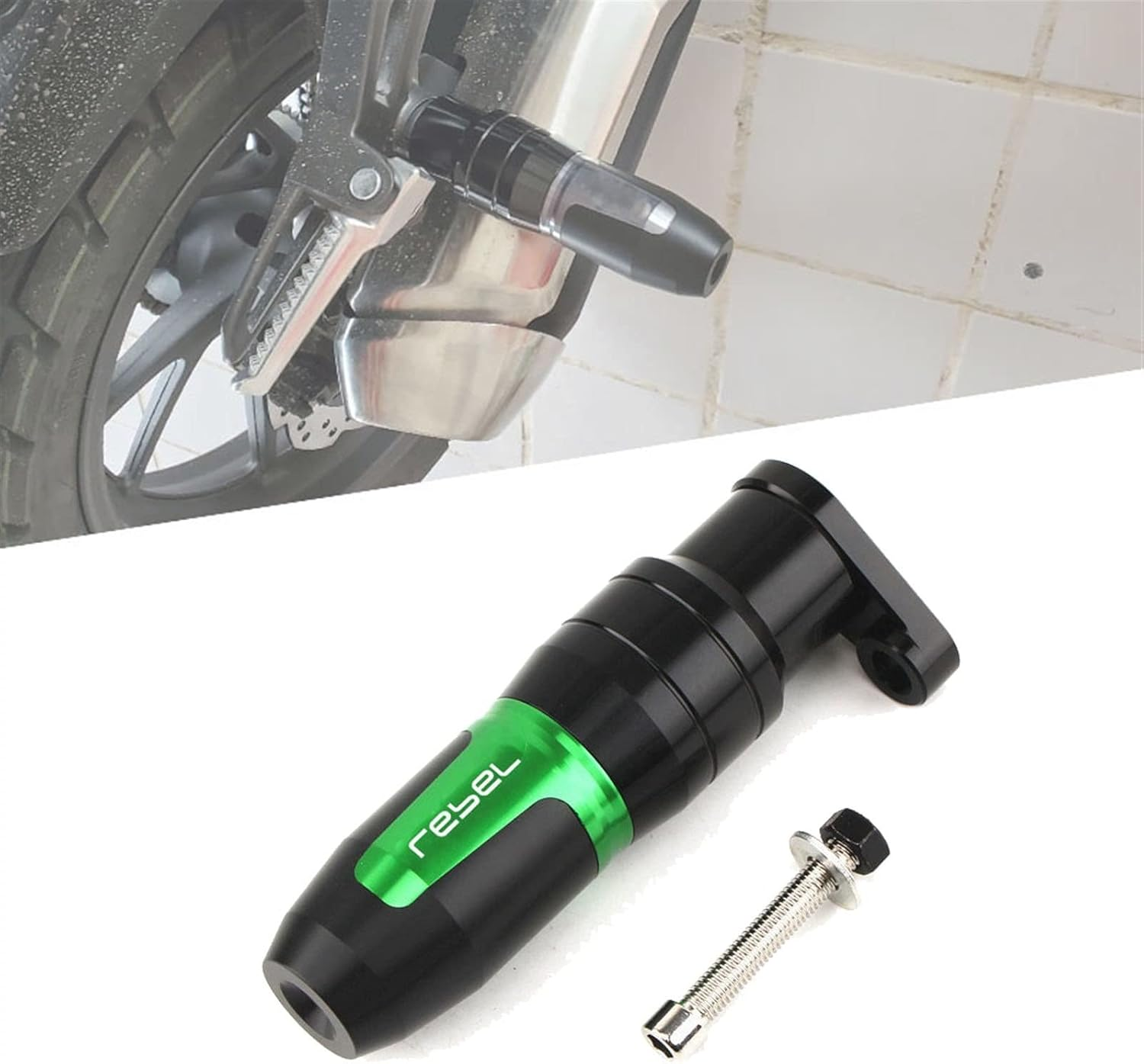 Motorbike for Honda Rebel CMX 300 500 CMX300 CMX500 CNC Exhaust Frame Sliders Crash Pads Falling Protector Accessories Rebel500 (Color : Green)