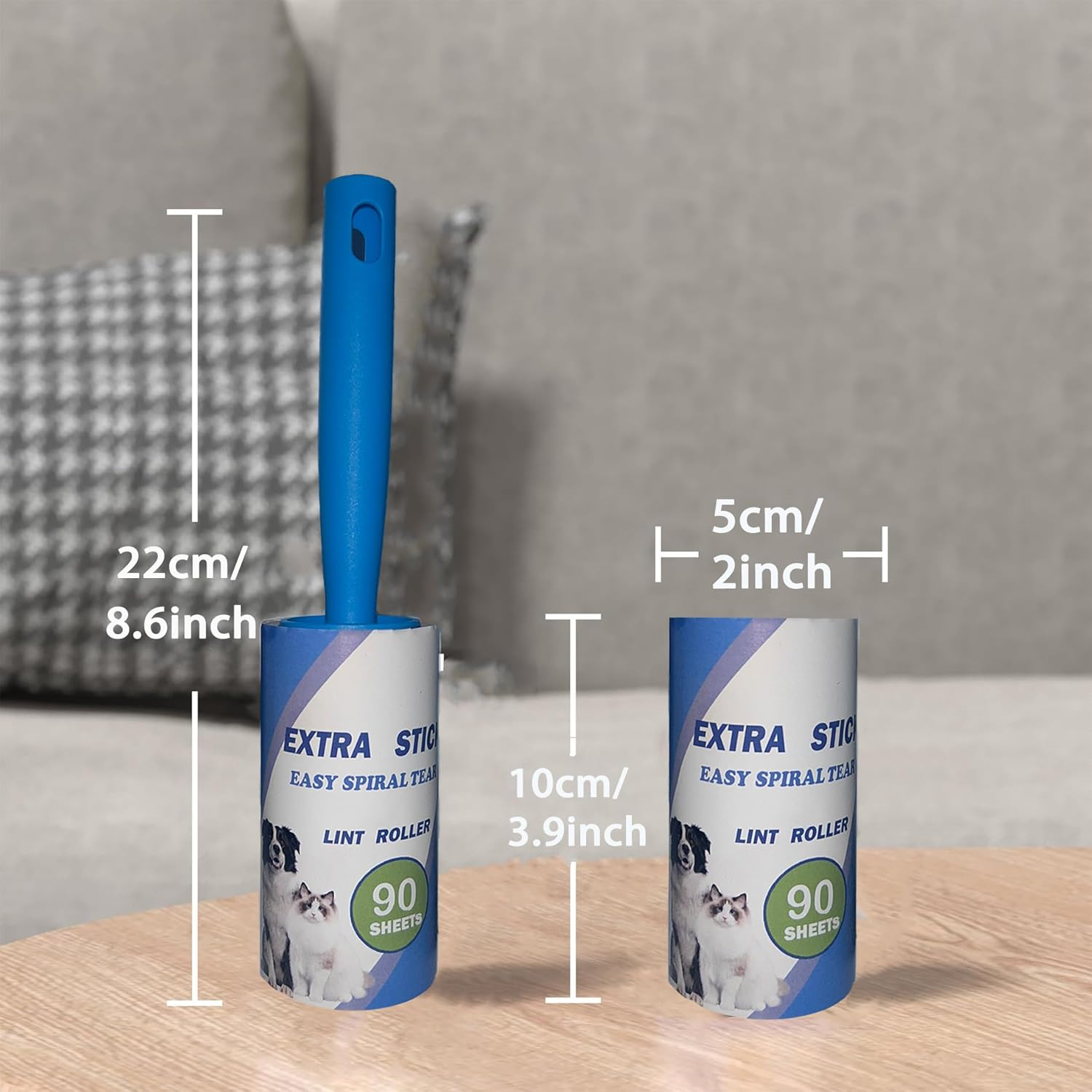 Lint Roller for Pet Hair, 720 Sheets Lint Remover for Pet Hair Remover - 8 Pack Value Pack for Clothes, Furniture, Carpet (720) image number 1