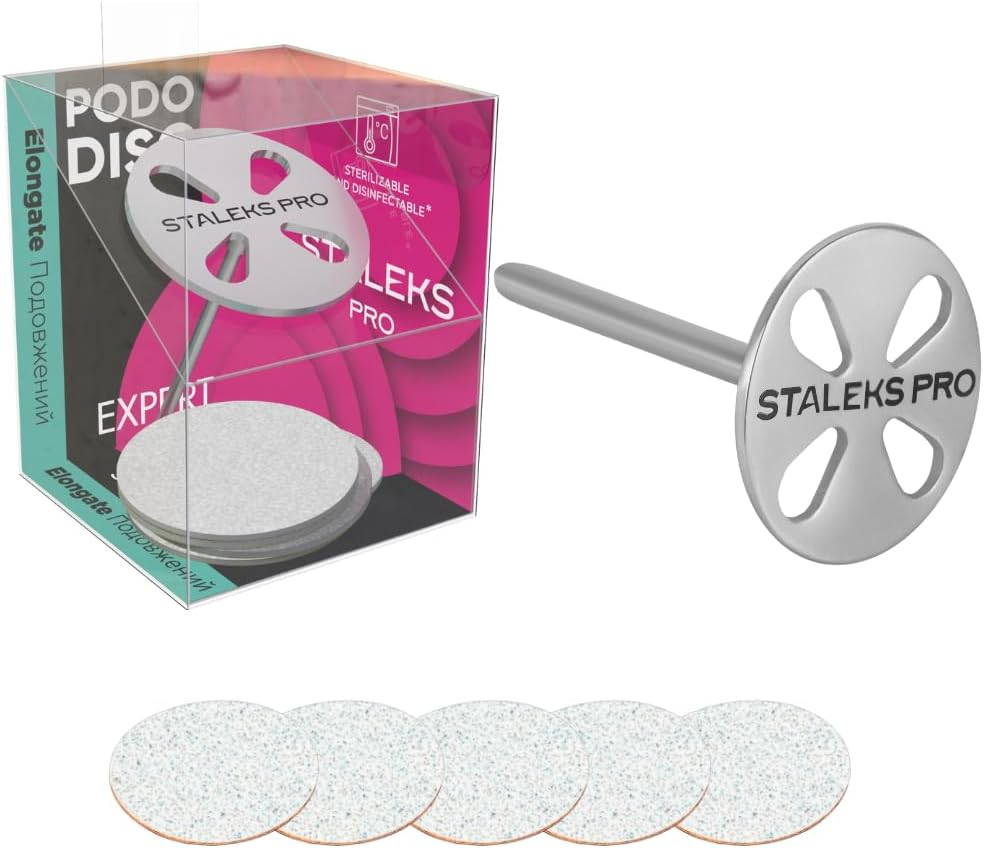 STALEKS PRO Pododisc Base 25" with 5 Refills 180 Grit Stainless Steel Long Shank image number 2