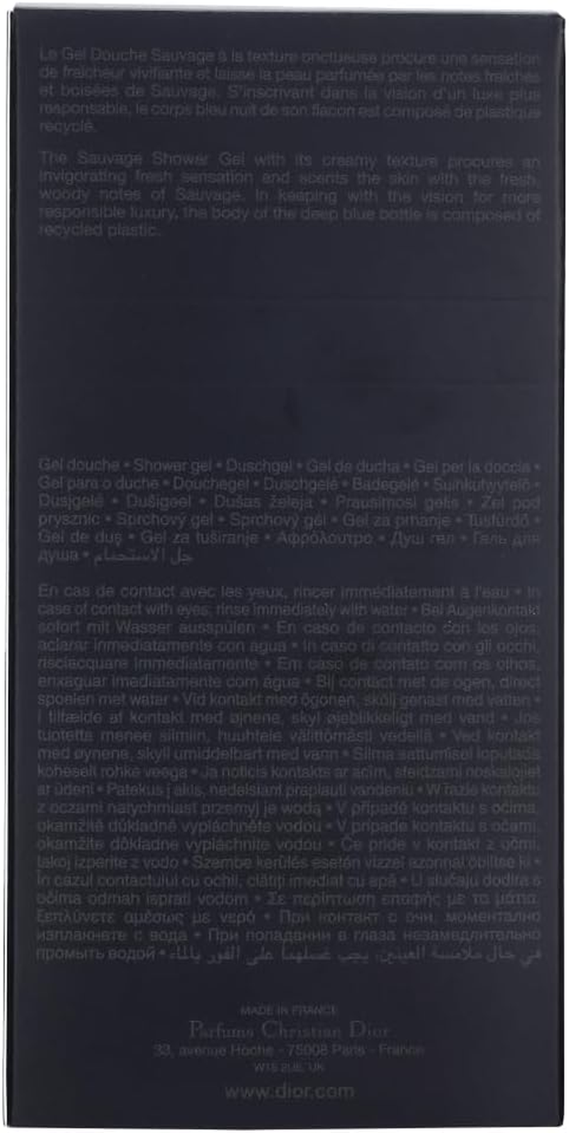 Christian Dior Sauvage Shower Gel 250Ml image number 1
