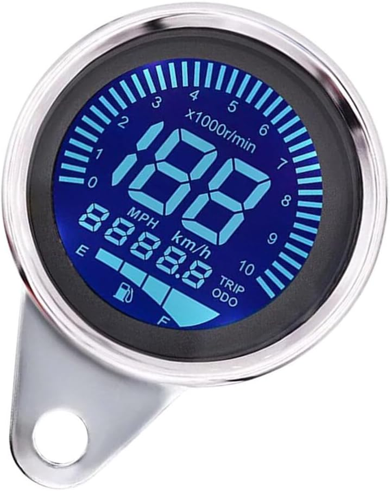 Mikinona Retro LCD Motorbike Tachometer Odometer Universal Instrument for Mechanics Made of Material 7 Speed Readings image number 1