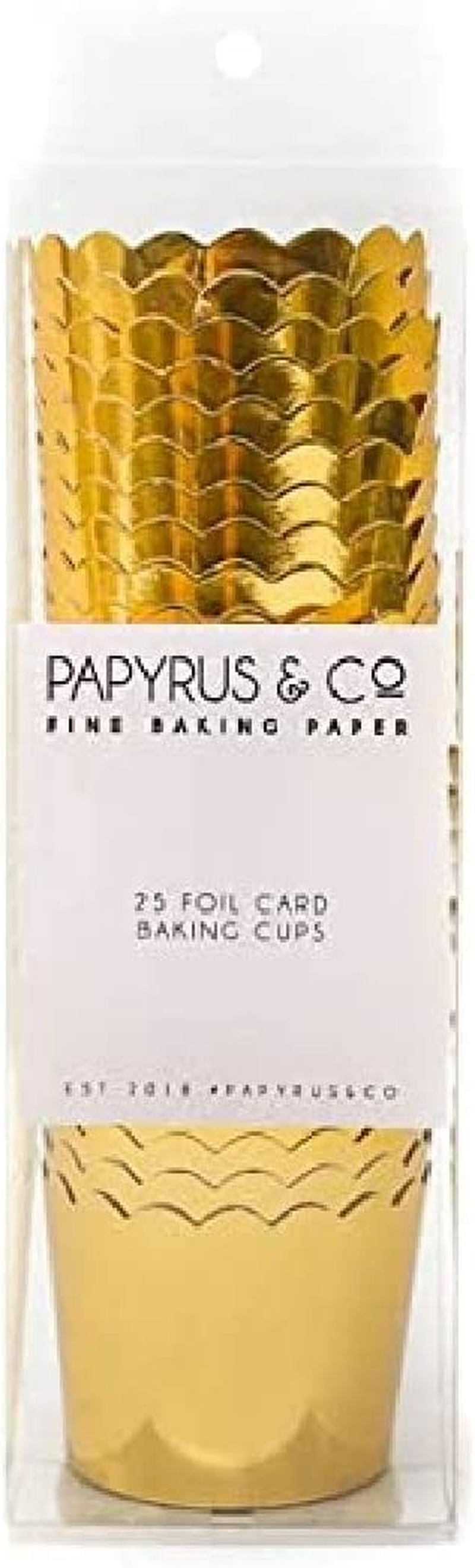 Papyrus Foil Card Baking Cup 25-Pieces, 44 Mm Size, Gold