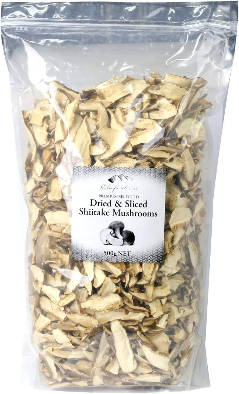 Chef'S Choice Premium Selected Dried & Slices Hana Donko Shiitake Mushrooms 600G
