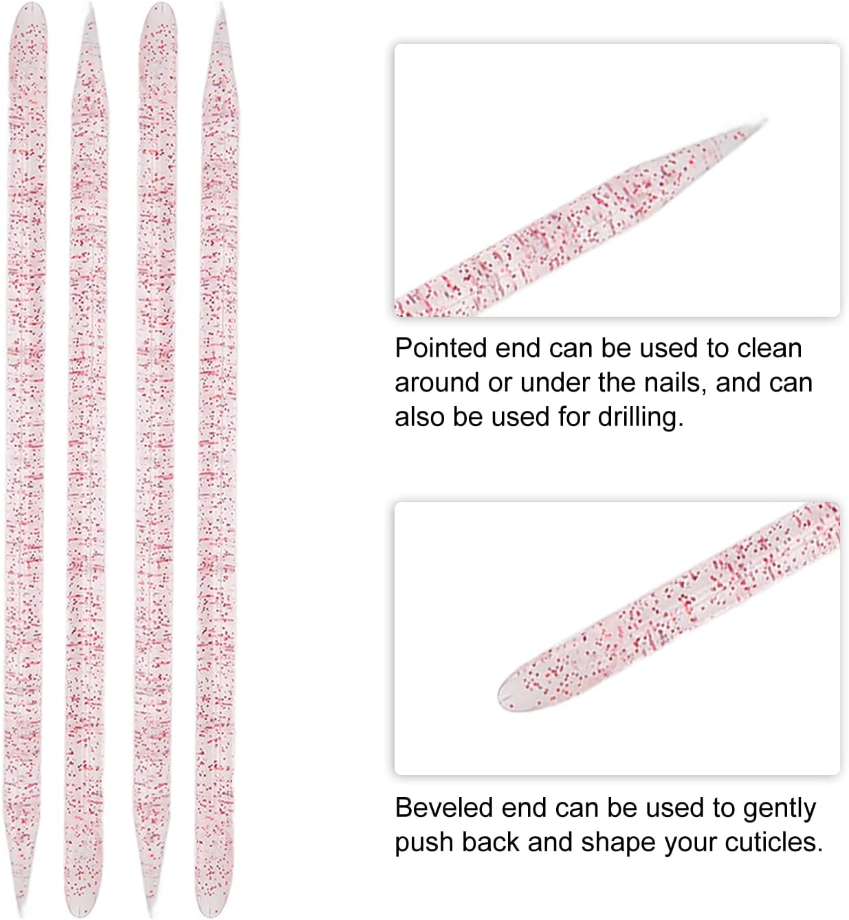 Disposable Nail Cuticle Pusher, Cuticle Manicure Pedicure Stick Practical 100Pcs for Home for Nail Salon, Multi Functional Cuticle Pusher Remover Manicure Pedicure Tool for Manicure Pedicure image number 6