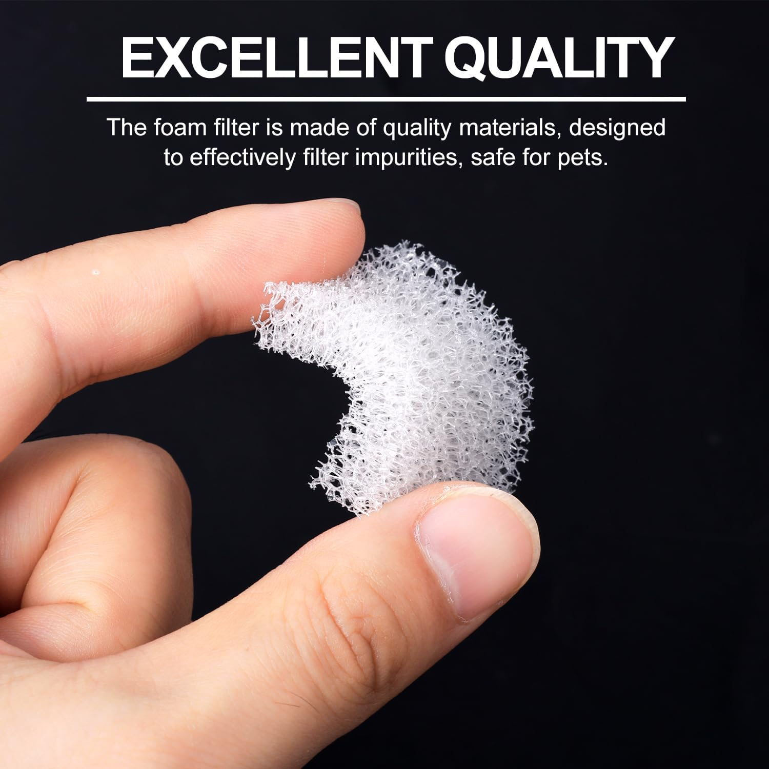 Pack of 20 Pet Fountain Filters, Cat Water Filter, Replacement Foam Filter, Compatible with PETKIT Eversweet 3 Pro Eversweet Solo 2 Eversweetsolo SE Wireless Pump Drinking Fountain for Pets image number 5