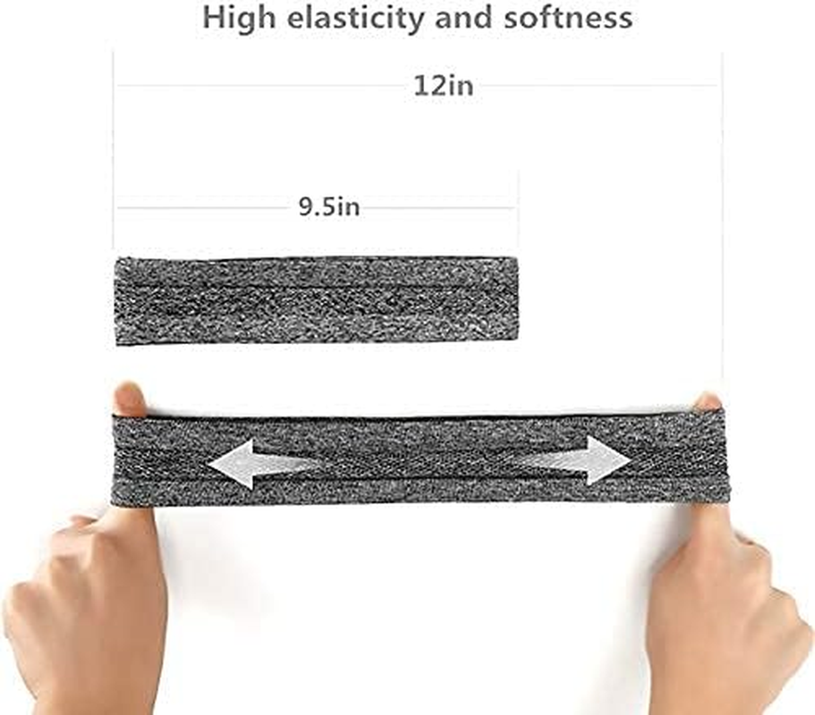 Sweat Bands Headbands 3 Pack Sports Headband, Elastic Soft Fabric Non-Slip Hair Bands Hair Warp Running Cycling Sports Tennis Basketball Daily Workout for Men & Women image number 2
