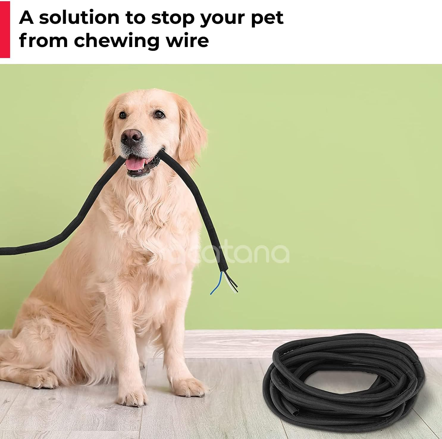 Acatana Cable Management Sleeve Cord Organizer Hide Wire Wrap Cover Protector Home Office Desk under Desk Split Hook Loop 1000Mm X 135Mm image number 5