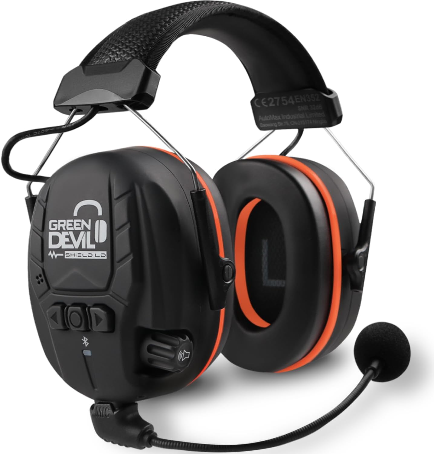 GREEN DEVIL Electronic Bluetooth Hearing Ear Protection Headphones with Boom Microphones 27Db Noise Cancelling Earmuffs