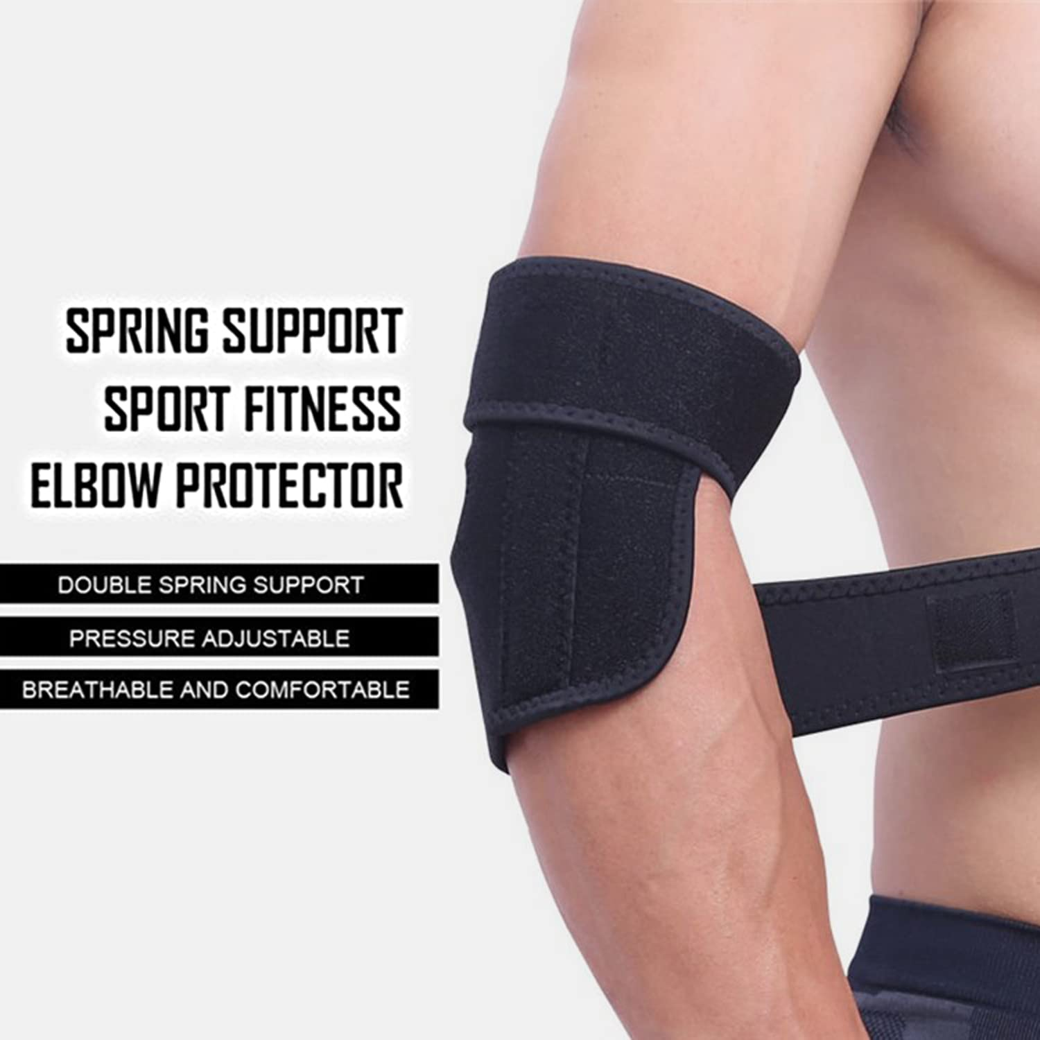 Adjustable Tennis/Golf Elbow Support Brace Strap Band Forearm Protection image number 4