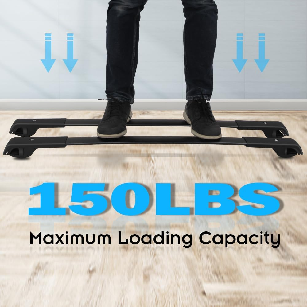 HEKA Roof Rack Cross Bars Compatible with Ford Bronco Sport (On Road) 2020-2026 Base & Big Band Rails Models for Kayak Luggage Ski Bike Carrier